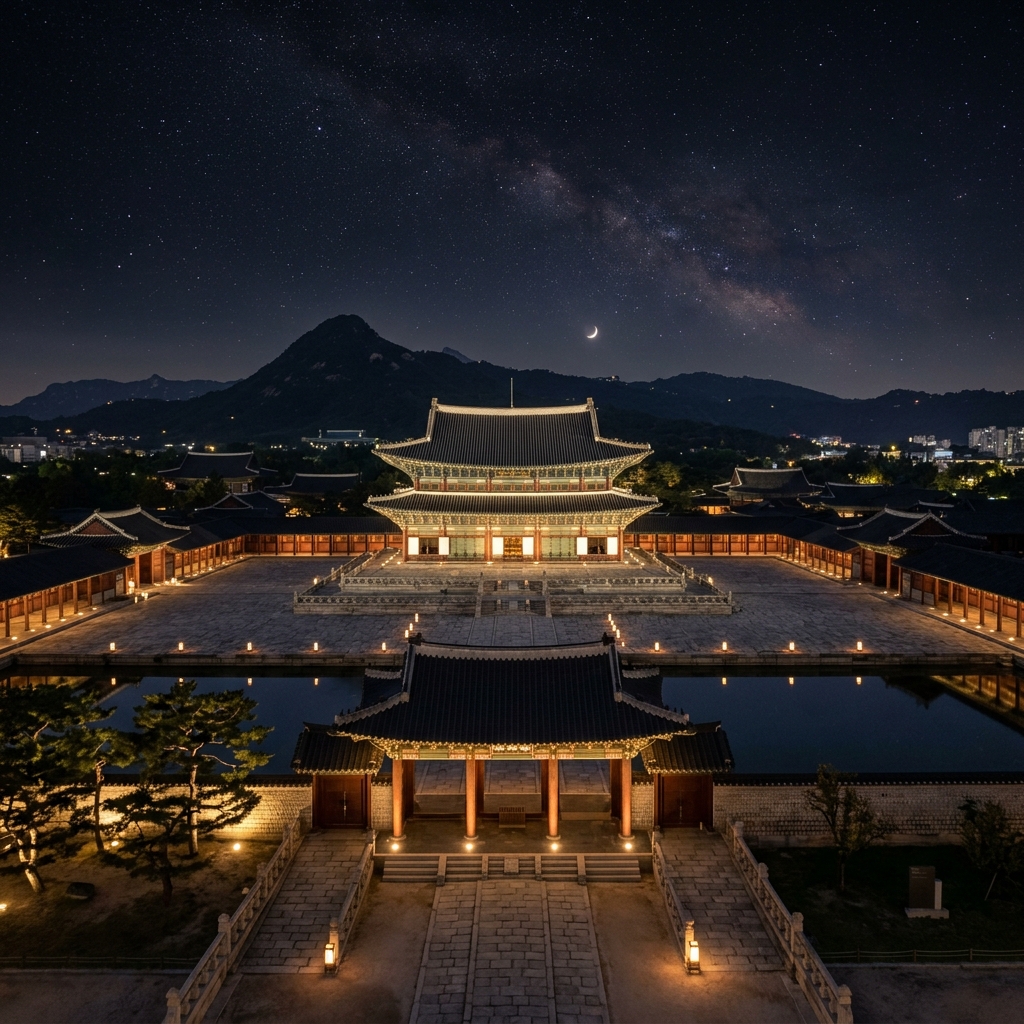 경복궁 야간개장 배경